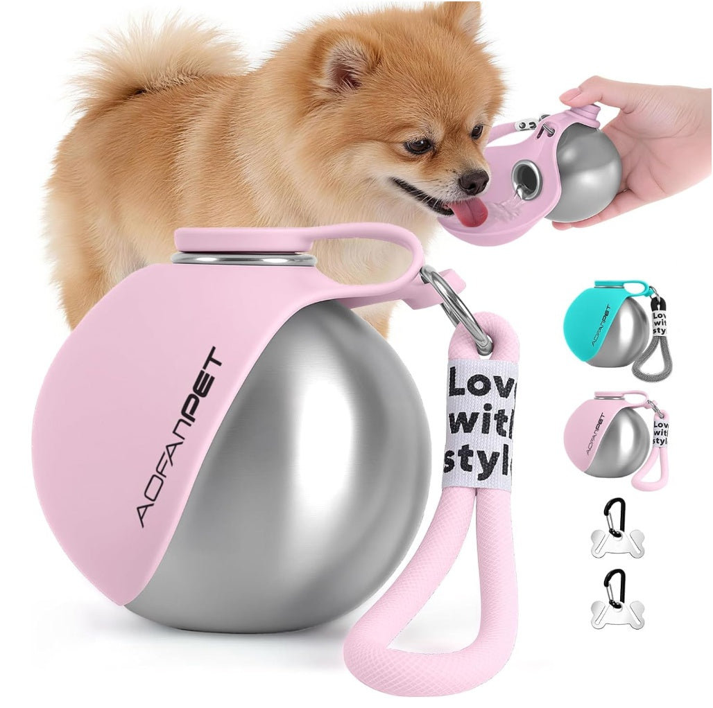 Creative Portable Outdoor Stainless Steel Pet Water Cup for travelers