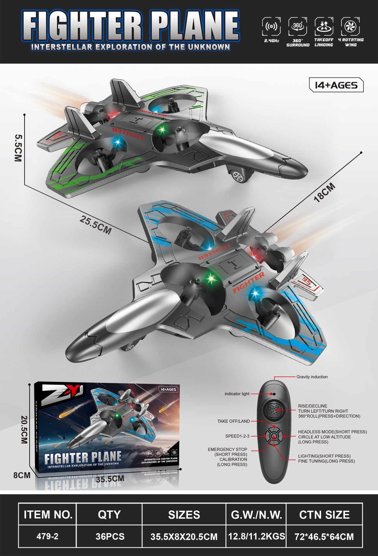 Super advanced remote control fighter jet kids toys