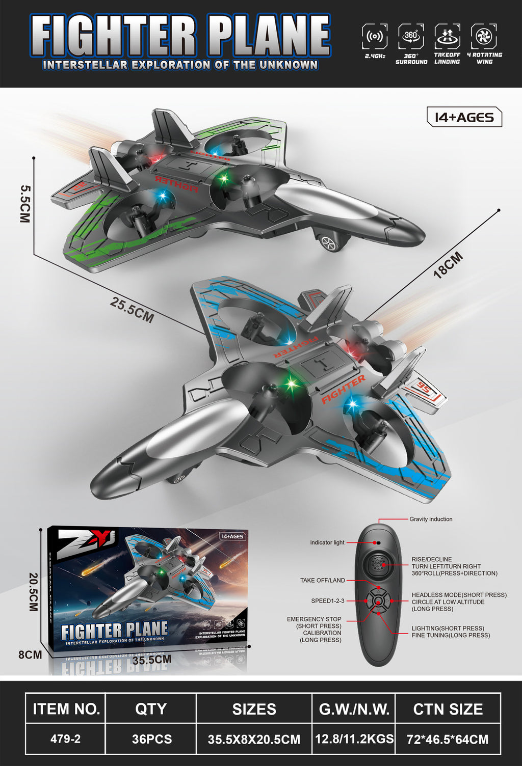 Super advanced remote control fighter jet kids toys
