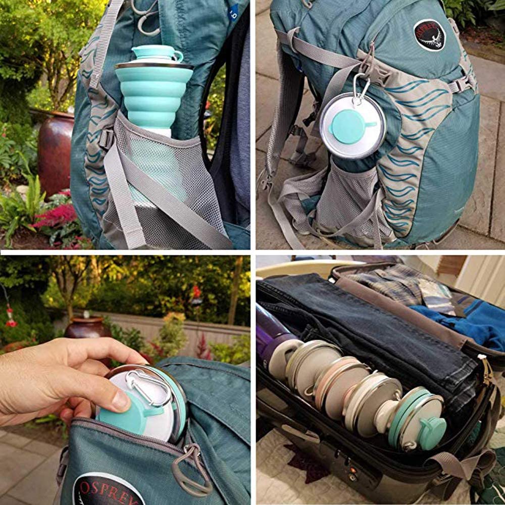 500ML Silicone Foldable Leak Proof Portable Sports Travel Water Bottles For Outdoor
