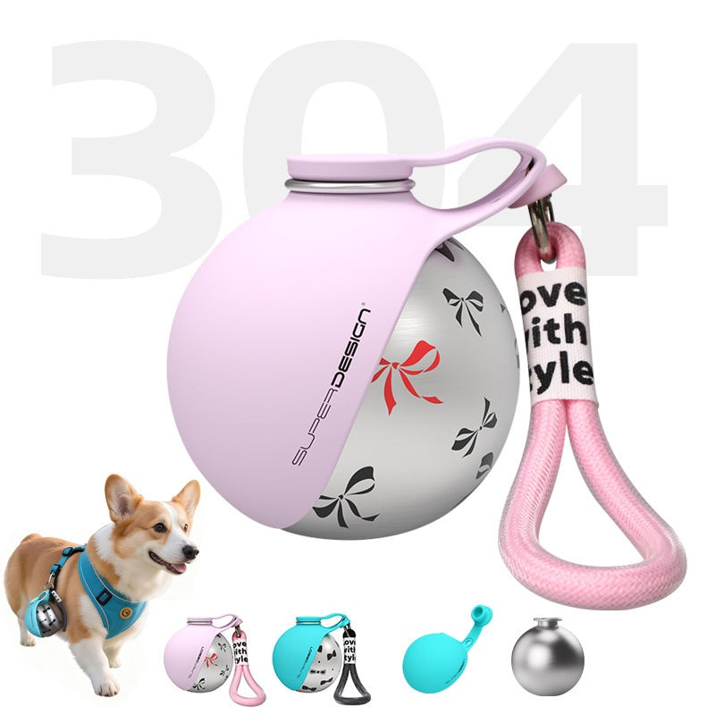 Creative Portable Outdoor Stainless Steel Pet Water Cup for travelers